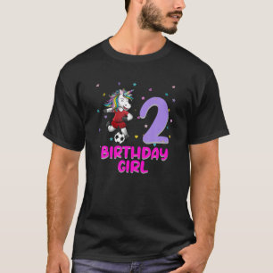 Camiseta Unicornio Fútbol 2.º Chica de cumpleaños Amo Graci
