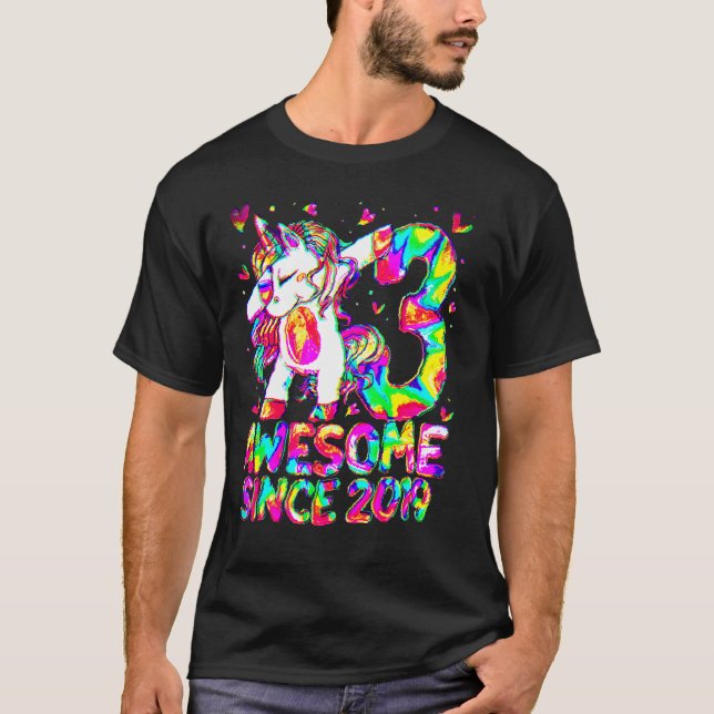 Camiseta Unicornio G de 3 años de edad (Anverso)