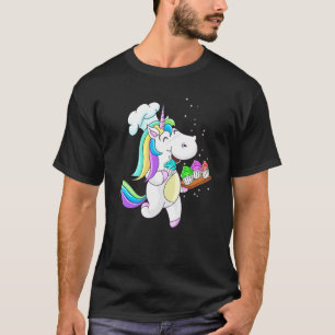 Camiseta Unicornio Genial Hornear Magdalenas Caballo Cornud
