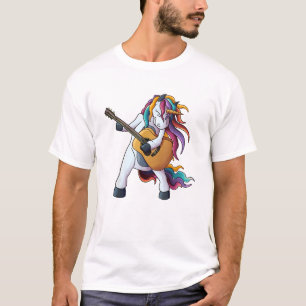 Camiseta Unicornio genial tocando la guitarra _ divertido g