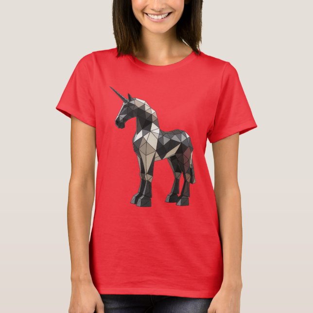 Camiseta Unicornio geométrico: elegancia mítica (Anverso)