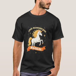 Camiseta Unicornio Guerrero con TDAH Empoderado Orgullo Neu
