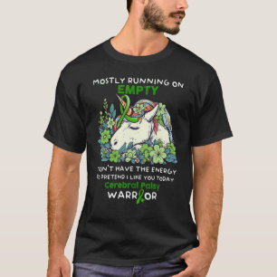 Camiseta unicornio guerrero de parálisis cerebral corriendo