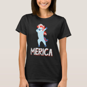 Camiseta Unicornio haciendo Dabbing Bandera de Merica 4 de 