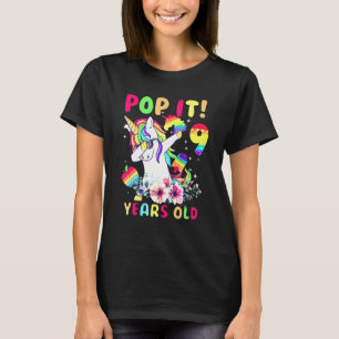 Camiseta Unicornio haciendo Dabbing Pop It Tengo 9 Años Jug