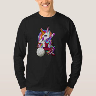 Camiseta Unicornio Haciendo Dabbing Qatar Fans De Voleibol