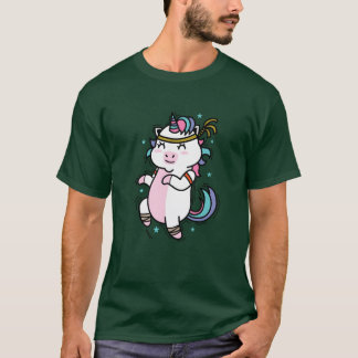 Camiseta Unicornio haciendo entrenamiento de resistencia Fi