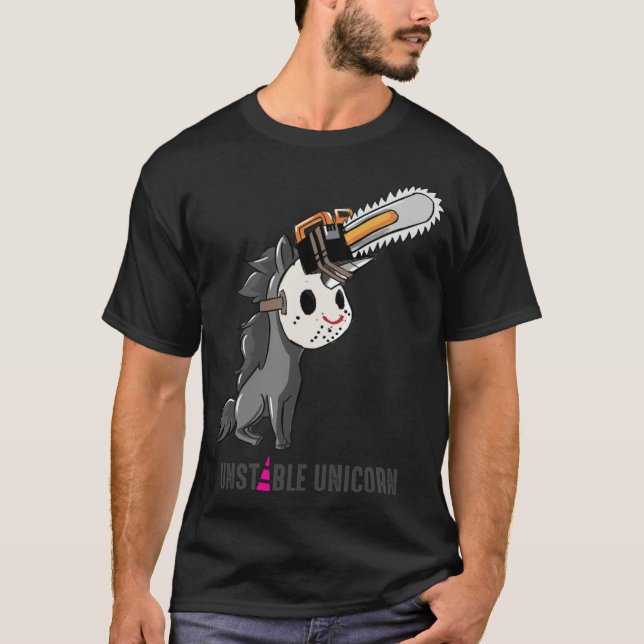 Camiseta Unicornio inestable, Chainsaw, novio (Anverso)