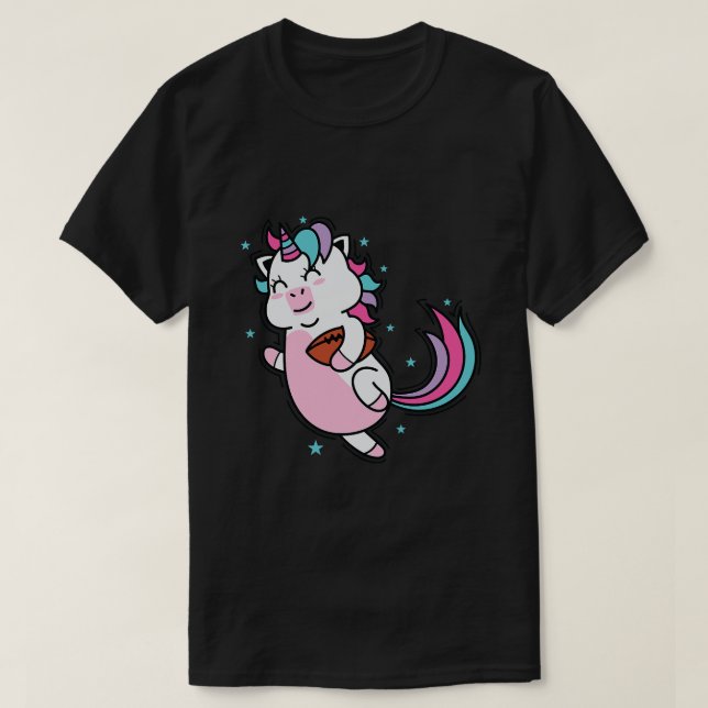 Camiseta Unicornio jugando al rugby o al fútbol (Diseño del anverso)