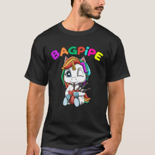 Camiseta Unicornio Jugando Bagpipes Bagpipe Music