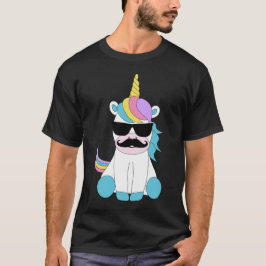 Camiseta Unicornio lindo con bigote