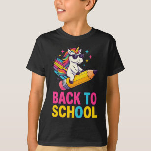 Camiseta Unicornio Lindo De Vuelta Al Colegio Primer Día De