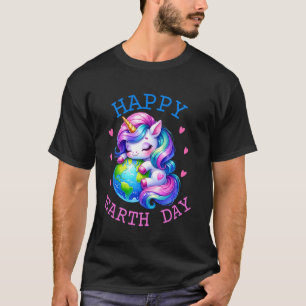 Camiseta Unicornio Lindo Feliz Día de la Tierra Groovy Muje