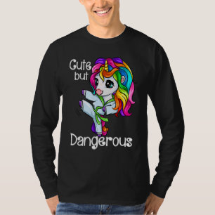 Camiseta Unicornio Lindo Pero Peligroso Divertido Karate Ta