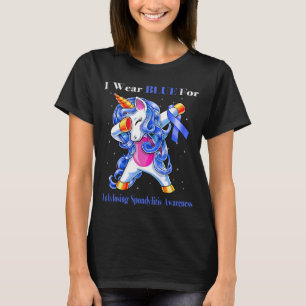 Camiseta Unicornio Llevo Azul Para Espondilitis Anquilosant
