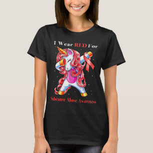 Camiseta Unicornio Llevo Rojo Para Concienciar Sobre El Abu
