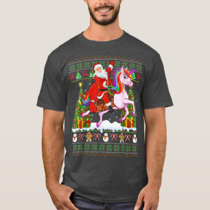 Camiseta Unicornio Lover Funny Santa Riding Unicorn Chris