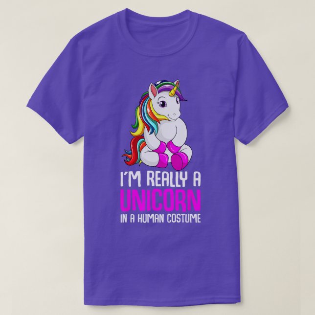 Camiseta Unicornio Lover Unicornios disfrazan a Chicas jóve (Diseño del anverso)