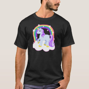Camiseta Unicornio mágico lindo con el arco iris