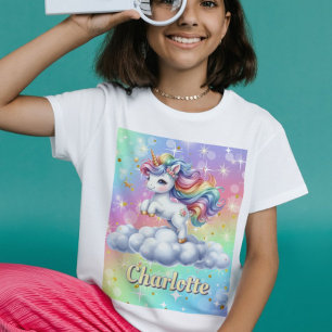Camiseta Unicornio mágico nube destellante