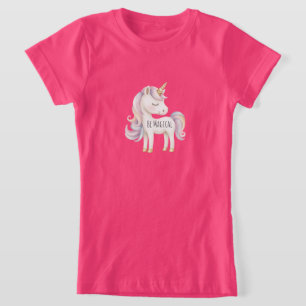 Camiseta Unicornio Mágico Rosa Púrpura