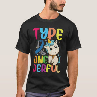 Camiseta Unicornio Maravilloso Tipo Uno Diabetes Tipo 1 T