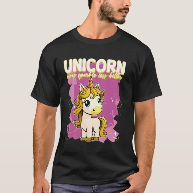 Camiseta Unicornio más esparce menos unicornio amargo (Anverso)