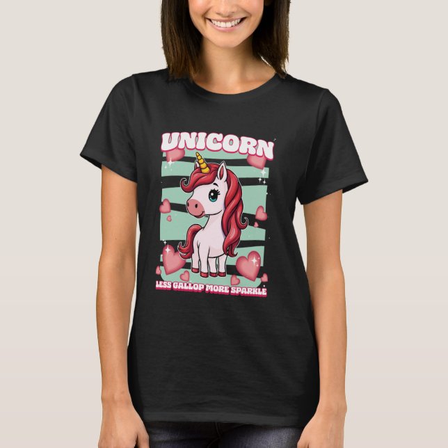 Camiseta Unicornio Menos Gallop Más Sparkorn Unicornio (Anverso)
