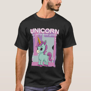 Camiseta Unicornio Menos Galopar Más Brillo Unicornio
