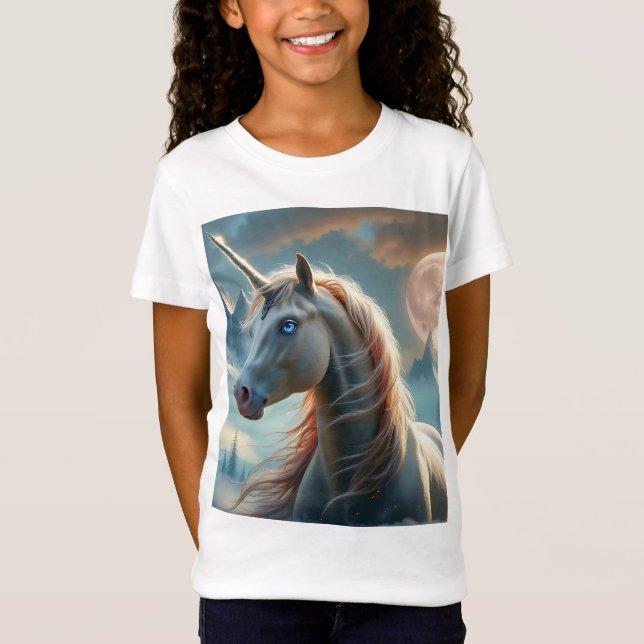 Camiseta Unicornio místico en montañas encantadas (Anverso)