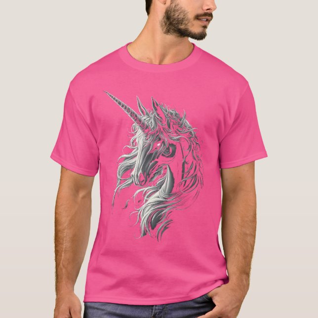 Camiseta Unicornio Mítico Arte Gráfico Fantasía Unicornio (Anverso)