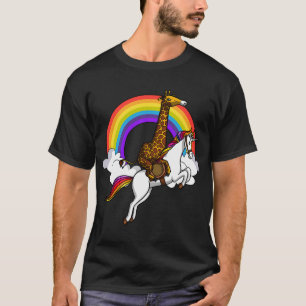 Camiseta Unicornio montando jirafa