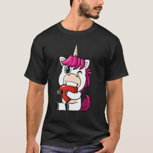 Camiseta Unicornio muerde un corazón enamorado