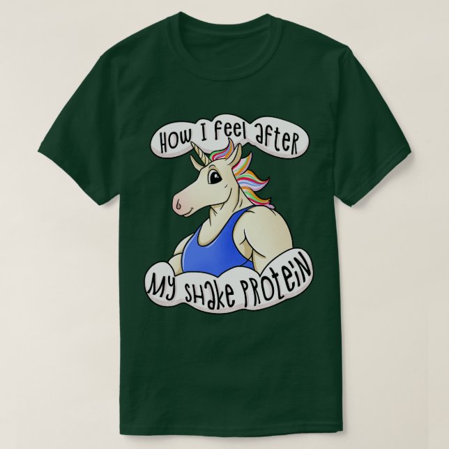 Camiseta Unicornio Muscular (Diseño del anverso)