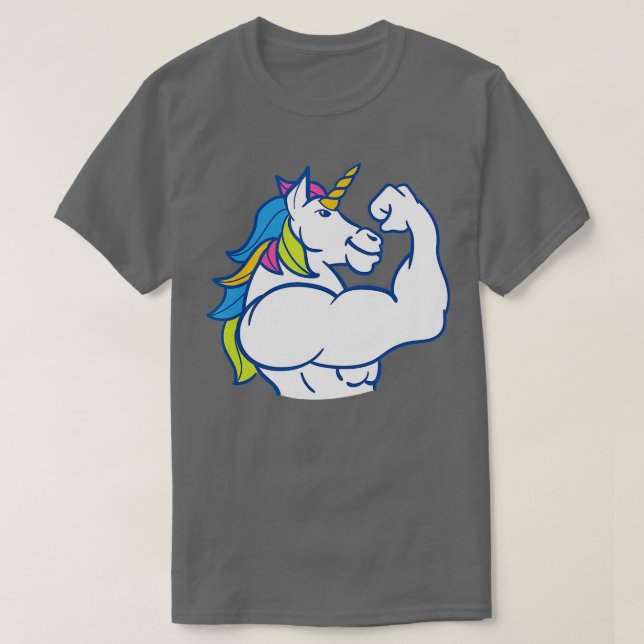 Camiseta Unicornio Muscular - Gracioso Bodybuild Mágico (Diseño del anverso)