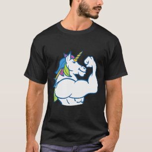 Camiseta Unicornio Muscular - Gracioso Bodybuild Mágico