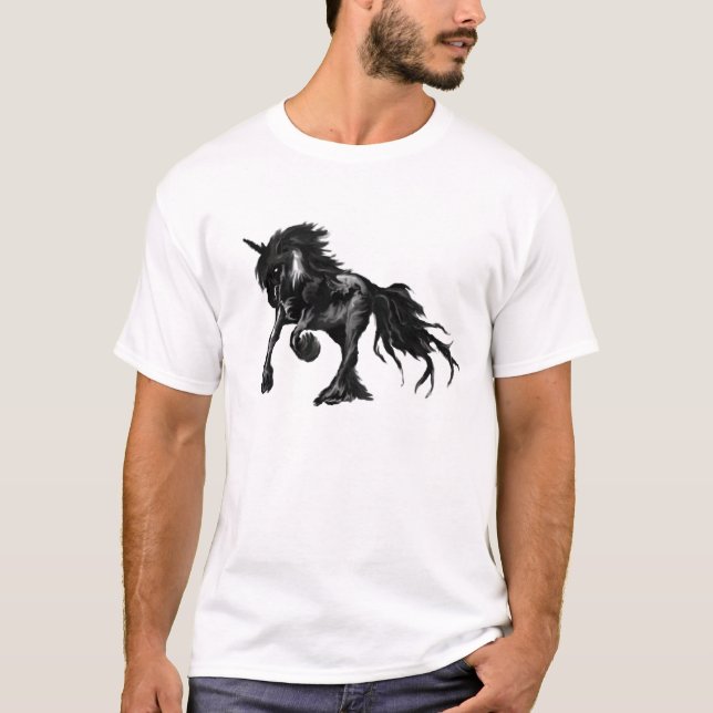Camiseta Unicornio negro (Anverso)
