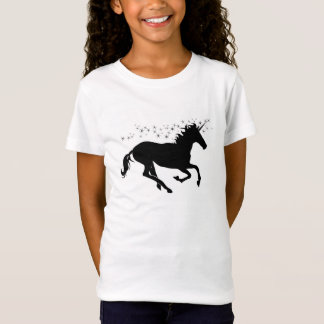 Camiseta Unicornio negro con las estrellas mágicas