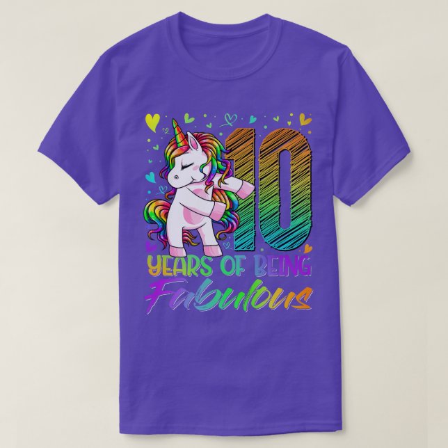 Camiseta Unicornio P Chica de 10 años (Diseño del anverso)