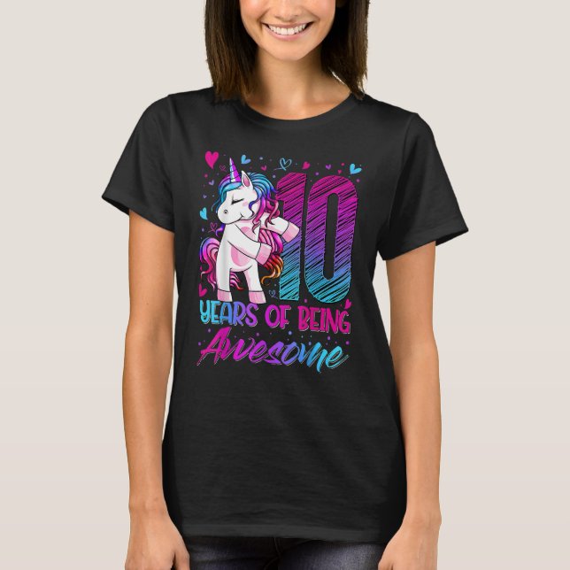 Camiseta Unicornio P Chica de 10 años (Anverso)