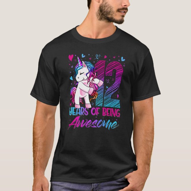 Camiseta Unicornio P Chica de 12 años de edad (Anverso)