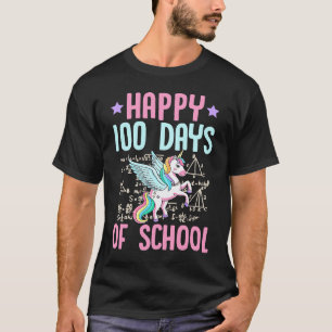 Camiseta Unicornio Pegasus Feliz 100 Días De Colegio Profes