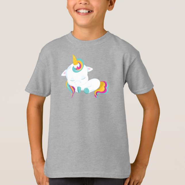 Camiseta Unicornio pequeño, unicornio durmiente, unicornio  (Anverso)