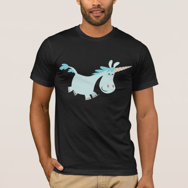 Camiseta Unicornio Personalizado Azul (Anverso)