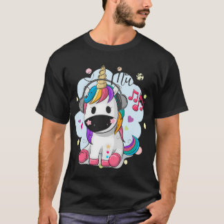 Camiseta Unicornio Personalizado con auriculares