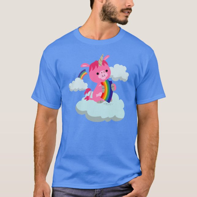 Camiseta unicornio, Personalizado de comer arcoiri (Anverso)