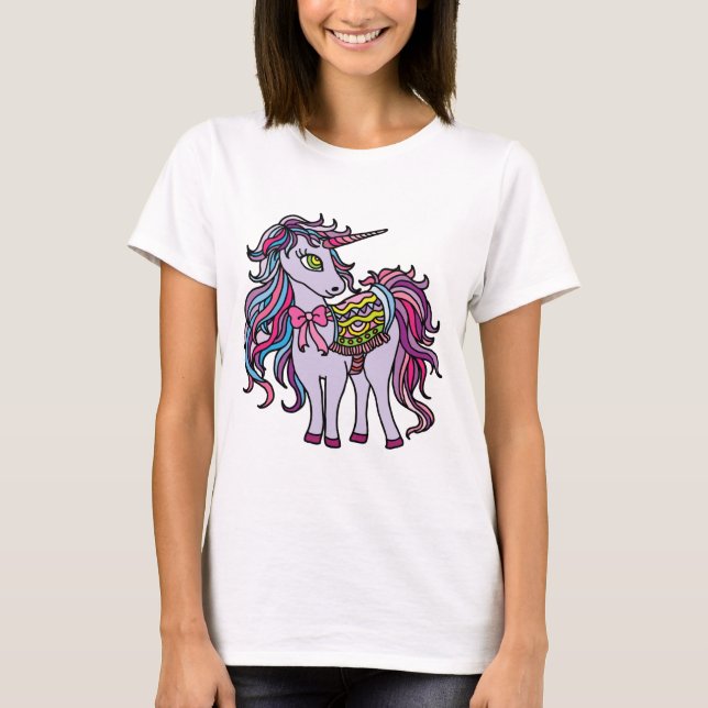 Camiseta Unicornio púrpura (Anverso)
