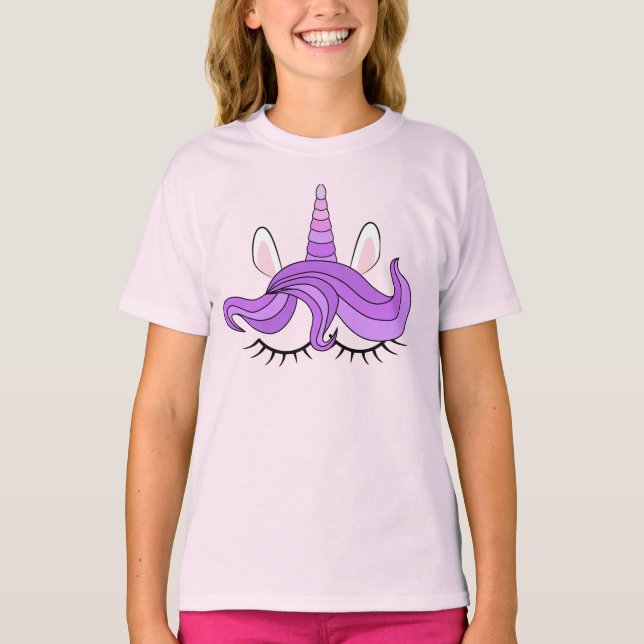 Camiseta Unicornio púrpura (Anverso)