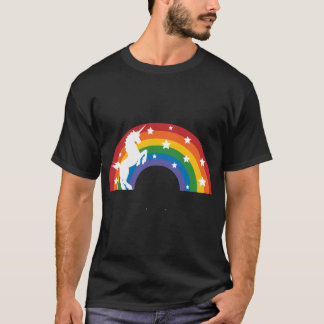 Camiseta Unicornio retro y niño retro de Arcoíris
