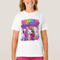 Camiseta Unicornio Rockstar Arcoíris